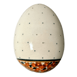 Decorative Egg, Painted, 4.5" in "Orange Wreath" by Zaklady | Y1807O2-DU52