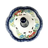 Garlic Keeper, 8.5" Large in "Floral Crescent" by Zaklady | Y1835-ART237