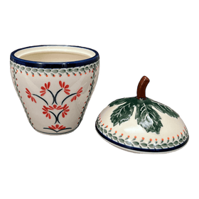 Polish Pottery Strawberry Canister (Scarlet Stitch) | Y1873-A1158A Additional Image at PolishPotteryOutlet.com