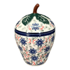 Polish Pottery Strawberry Canister (Swirling Flowers) | Y1873-A1197A at PolishPotteryOutlet.com
