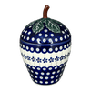 Polish Pottery Strawberry Canister (Petite Floral Peacock) | Y1873-A166A at PolishPotteryOutlet.com