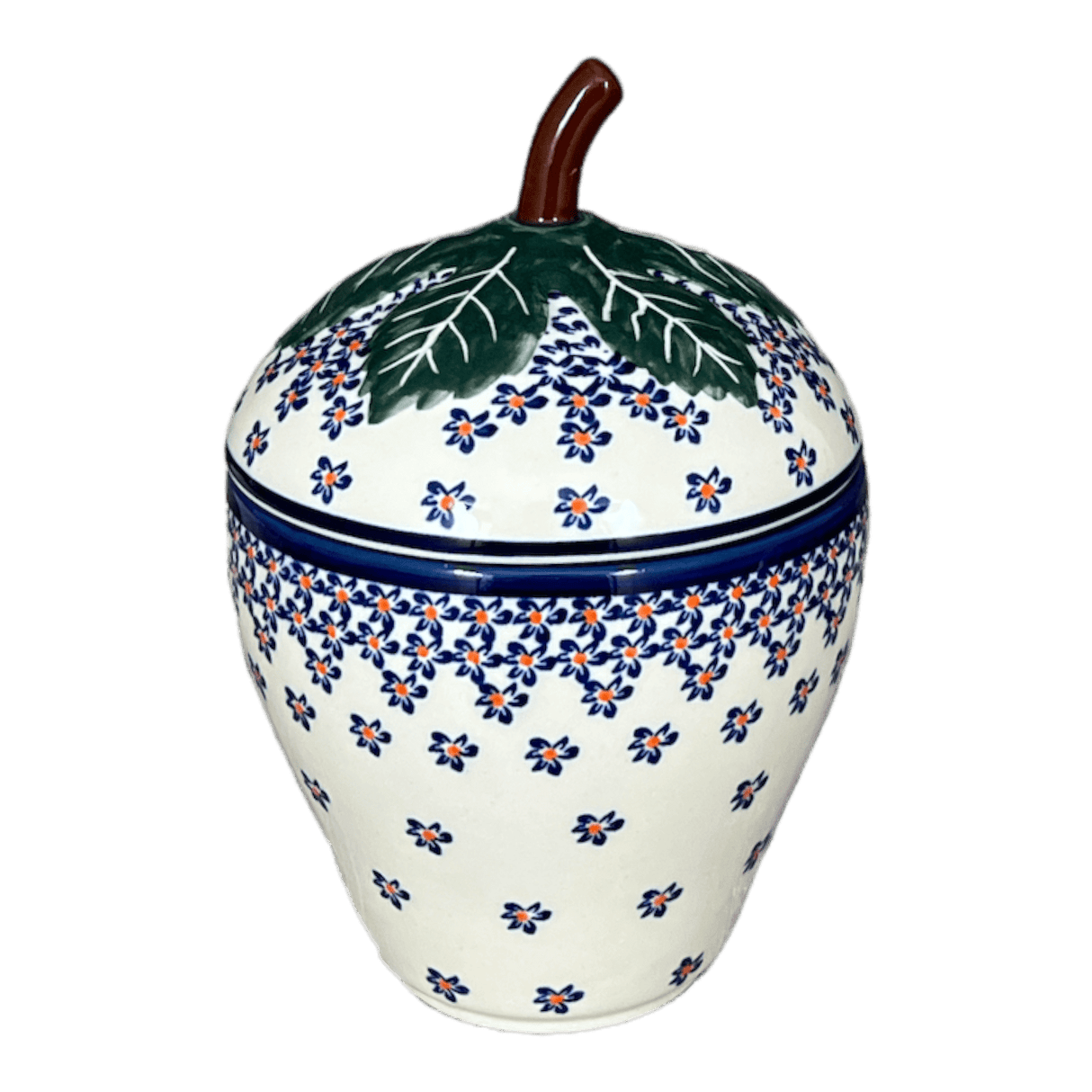 Canister, Strawberry, 8" in "Falling Blue Daisies" by Zaklady | Y1873-A882A