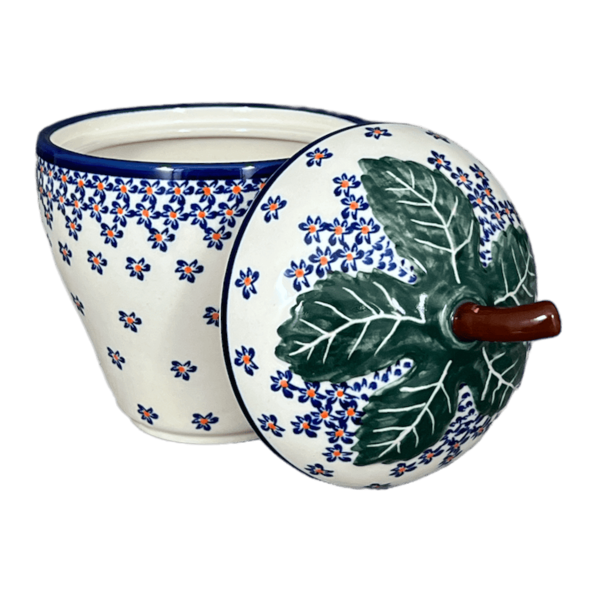 Canister, Strawberry, 8" in "Falling Blue Daisies" by Zaklady | Y1873-A882A