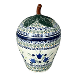 Canister, Strawberry, 8" in "Blue Tulips" by Zaklady | Y1873-ART160