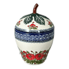 Polish Pottery Zaklady Strawberry Canister (Floral Crescent) | Y1873-ART237 at PolishPotteryOutlet.com