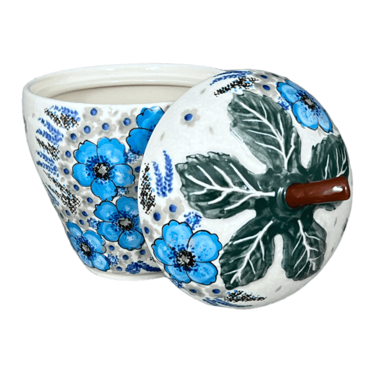 Canister, Strawberry, 8" in "Something Blue" by Zaklady | Y1873-ART374