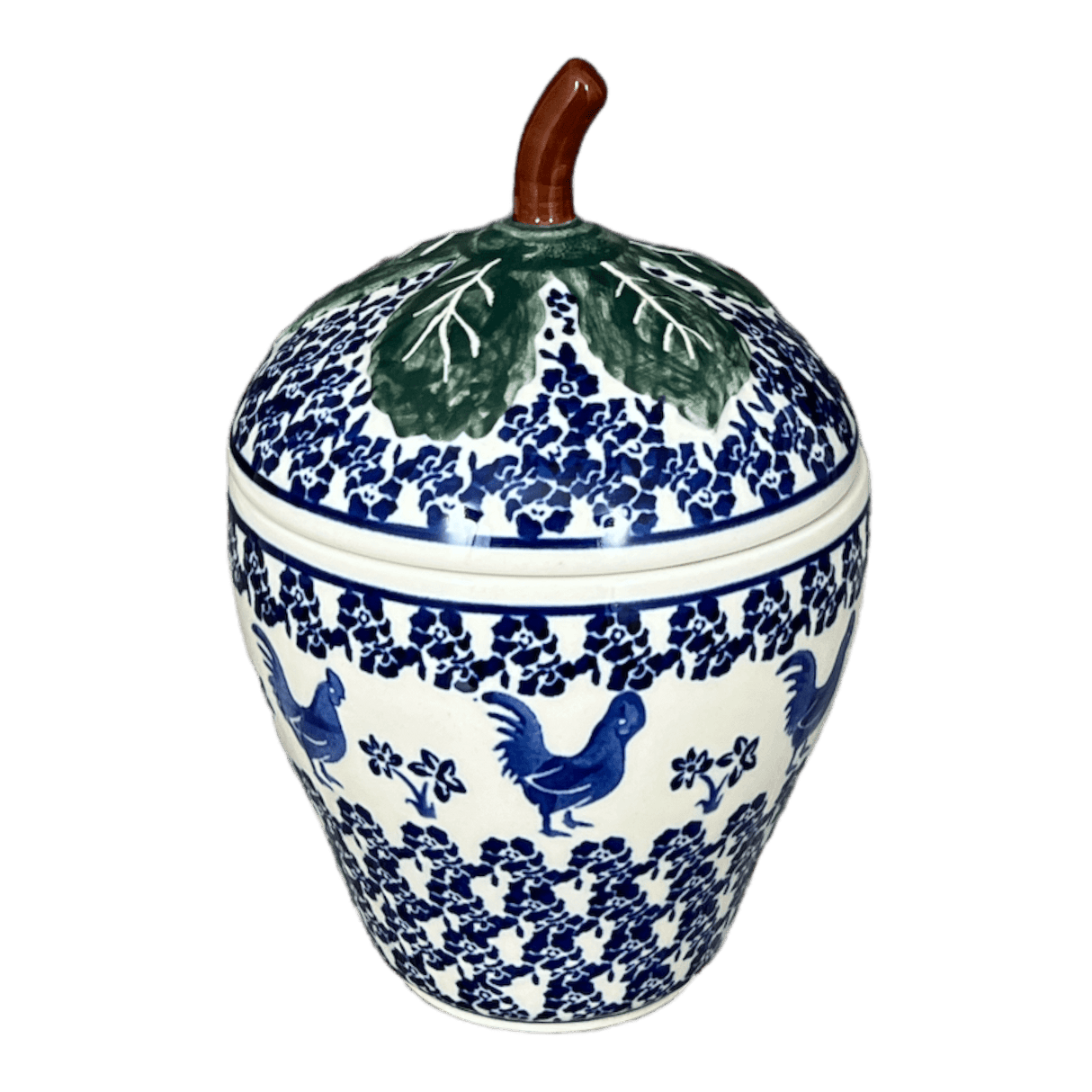 Canister, Strawberry, 8" in "Rooster Blues" by Zaklady | Y1873-D1149