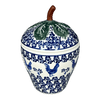 Polish Pottery Strawberry Canister (Rooster Blues) | Y1873-D1149 at PolishPotteryOutlet.com