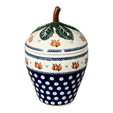 Canister, Strawberry, 8" in "Persimmon Dot" by Zaklady | Y1873-D479