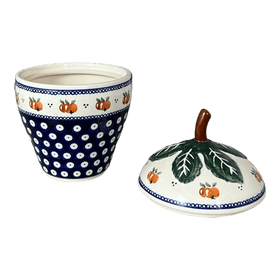 Polish Pottery Strawberry Canister (Persimmon Dot) | Y1873-D479 Additional Image at PolishPotteryOutlet.com