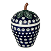 Polish Pottery Strawberry Canister (Peacock Burst) | Y1873-D487 at PolishPotteryOutlet.com
