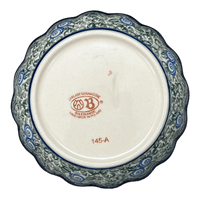 A picture of a Polish Pottery Bowl, Round, Scalloped, 6.25" in "Spring Swirl" by Zaklady | Y1891A-A1073A as shown at PolishPotteryOutlet.com/products/6-25-scalloped-bowl-spring-swirl-y1891a-a1073a