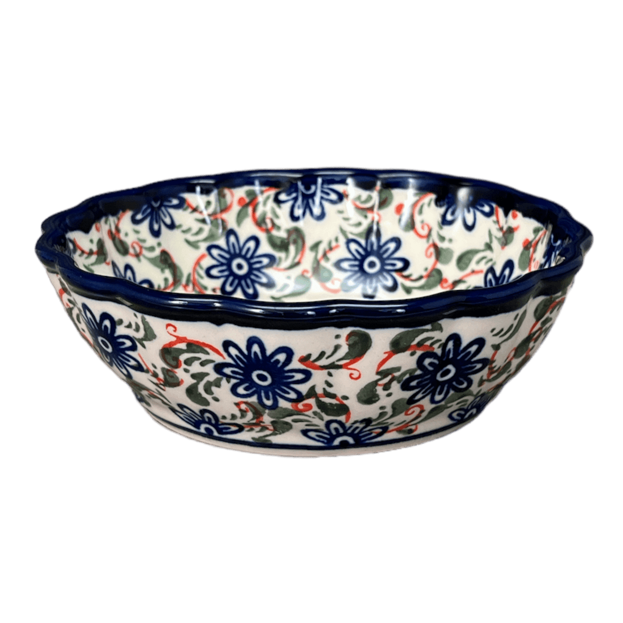 Bowl, Round, Scalloped, 6.25" in "Swirling Flowers" by Zaklady | Y1891A-A1197A