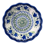 Bowl, Round, Scalloped, 6.25" in "Blue Tulips" by Zaklady | Y1891A-ART160