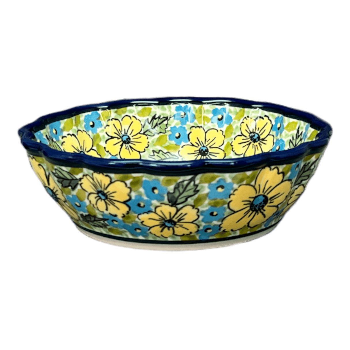 Bowl, Round, Scalloped, 6.25" in "Sunny Meadow" by Zaklady | Y1891A-ART332