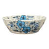 Polish Pottery 6.25" Scalloped Bowl (Something Blue) | Y1891A-ART374 at PolishPotteryOutlet.com