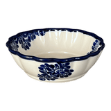 Bowl, Round, Scalloped, 6.25" in "Blue Floral Vines" by Zaklady | Y1891A-D1210A