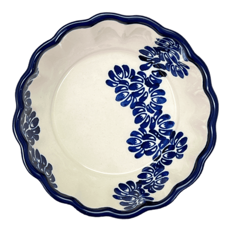 Bowl, Round, Scalloped, 6.25" in "Blue Floral Vines" by Zaklady | Y1891A-D1210A