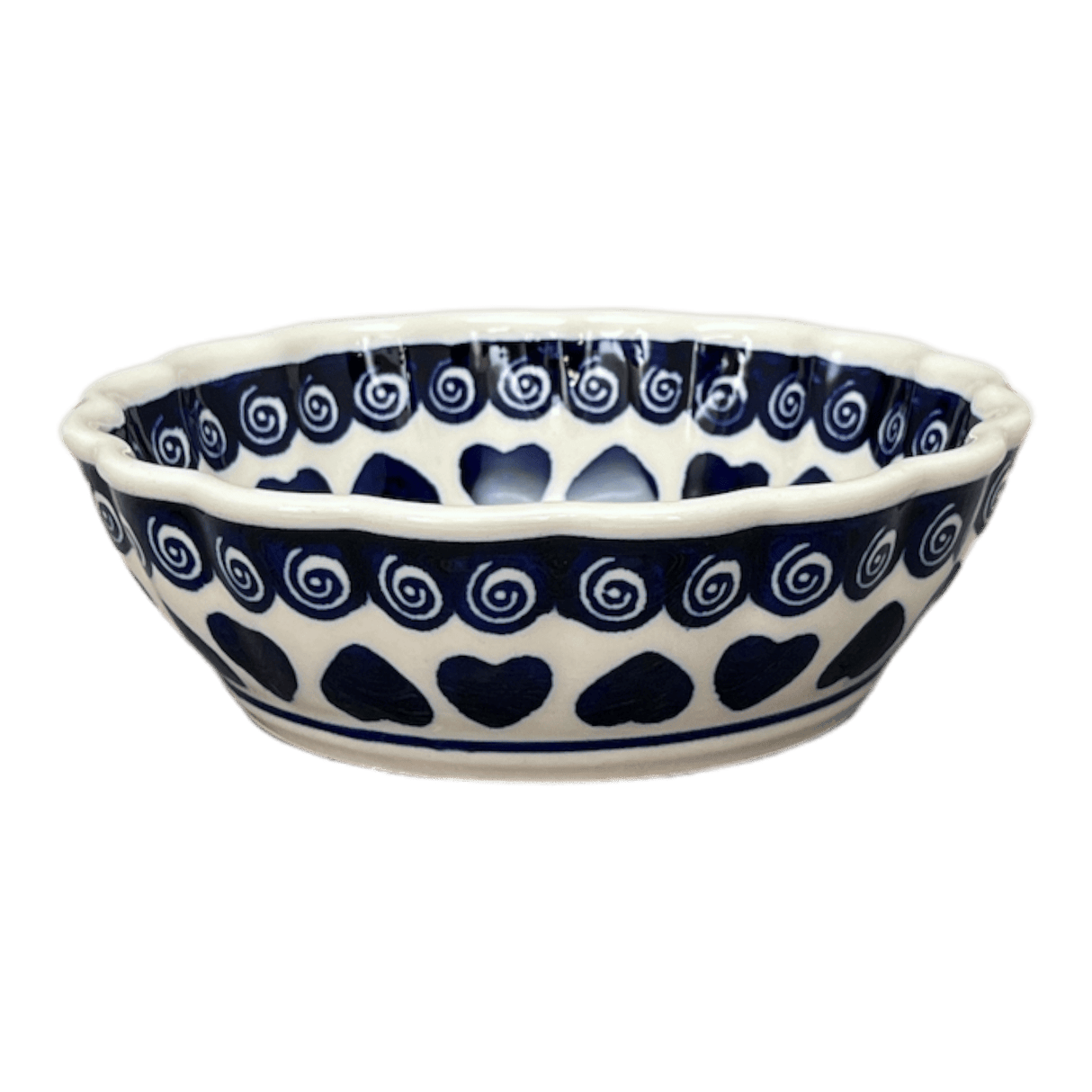 Bowl, Round, Scalloped, 6.25" in "Swirling Hearts" by Zaklady | Y1891A-D467