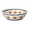 Polish Pottery Bowl, Round, Scalloped, 6.25" in "Persimmon Dot" by Zaklady | Y1891A-D479 at PolishPotteryOutlet.com