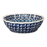 Bowl, Round, Scalloped, 6.25" in "Mosaic Blues" by Zaklady | Y1891A-D910