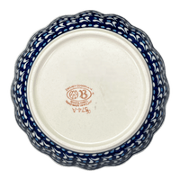 A picture of a Polish Pottery Bowl, Round, Scalloped, 6.25" in "Mosaic Blues" by Zaklady | Y1891A-D910 as shown at PolishPotteryOutlet.com/products/zaklady-scalloped-6-25-bowl-mosaic-blues-y1891a-d910