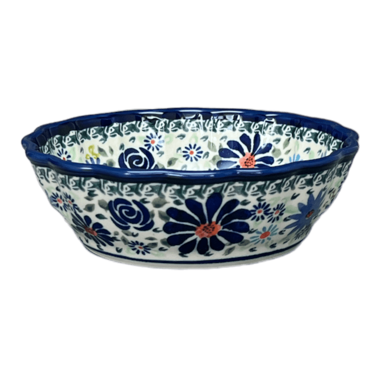 Bowl, Round, Scalloped, 6.25" in "Floral Explosion" by Zaklady | Y1891A-DU126