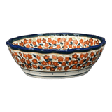 Bowl, Round, Scalloped, 6.25" in "Orange Wreath" by Zaklady | Y1891A-DU52