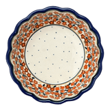 Bowl, Round, Scalloped, 6.25" in "Orange Wreath" by Zaklady | Y1891A-DU52