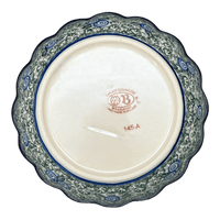 A picture of a Polish Pottery Bowl, Round, Scalloped, 7" in "Spring Swirl" by Zaklady | Y1892A-A1073A as shown at PolishPotteryOutlet.com/products/7-scalloped-bowl-spring-swirl-y1892a-a1073a