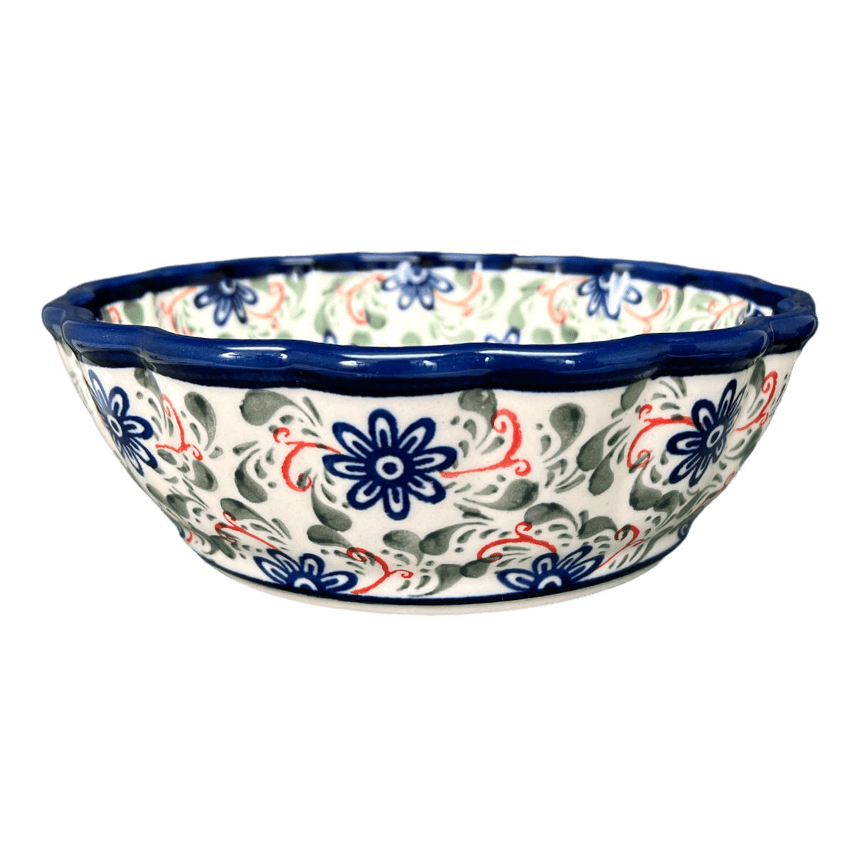 Bowl, Round, Scalloped, 7" in "Swirling Flowers" by Zaklady | Y1892A-A1197A