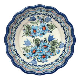 Polish Pottery multiangular bowl butterfly garden Additional Image at PolishPotteryOutlet.com