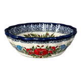 Bowl, Round, Scalloped, 7" in "Floral Crescent" by Zaklady | Y1892A-ART237