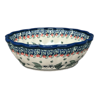 A picture of a Polish Pottery Bowl, Round, Scalloped, 7" in "Cosmic Cosmos" by Zaklady | Y1892A-ART326 as shown at PolishPotteryOutlet.com/products/7-scalloped-bowl-cosmic-cosmos-y1892a-art326