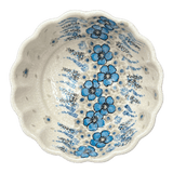 Bowl, Round, Scalloped, 7" in "Something Blue" by Zaklady | Y1892A-ART374