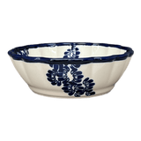 Bowl, Round, Scalloped, 7" in "Blue Floral Vines" by Zaklady | Y1892A-D1210A