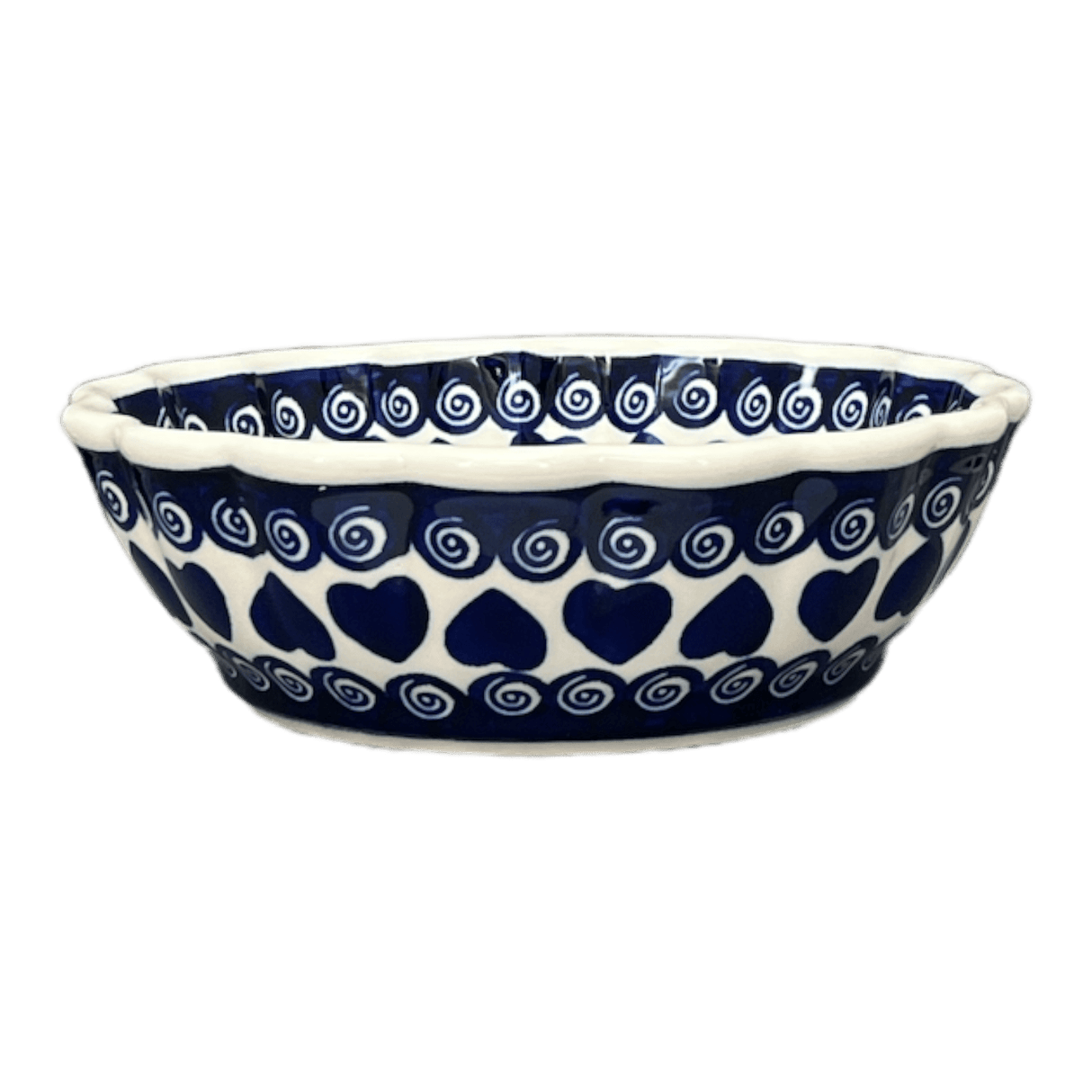 Bowl, Round, Scalloped, 7" in "Swirling Hearts" by Zaklady | Y1892A-D467