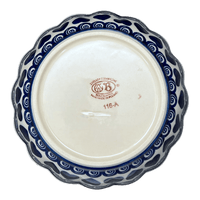 A picture of a Polish Pottery Bowl, Round, Scalloped, 7" in "Swirling Hearts" by Zaklady | Y1892A-D467 as shown at PolishPotteryOutlet.com/products/7-scalloped-bowl-swirling-hearts-y1892a-d467