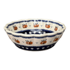 Polish Pottery Zaklady Scalloped 7" Bowl (Persimmon Dot) | Y1892A-D479 at PolishPotteryOutlet.com