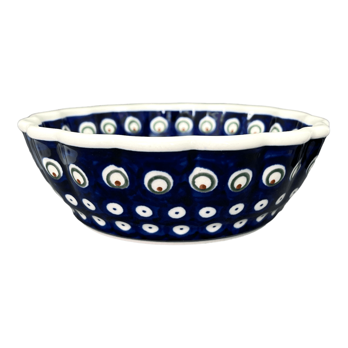 Bowl, Round, Scalloped, 7" in "Peacock Burst" by Zaklady | Y1892A-D487