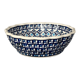 Bowl, Round, Scalloped, 7" in "Mosaic Blues" by Zaklady | Y1892A-D910