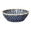 Polish Pottery Zaklady Scalloped 7" Bowl (Mosaic Blues) | Y1892A-D910 at PolishPotteryOutlet.com