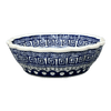 Polish Pottery Bowl, Round, Scalloped, 7" in "Grecian Dot" by Zaklady | Y1892A-D923 at PolishPotteryOutlet.com