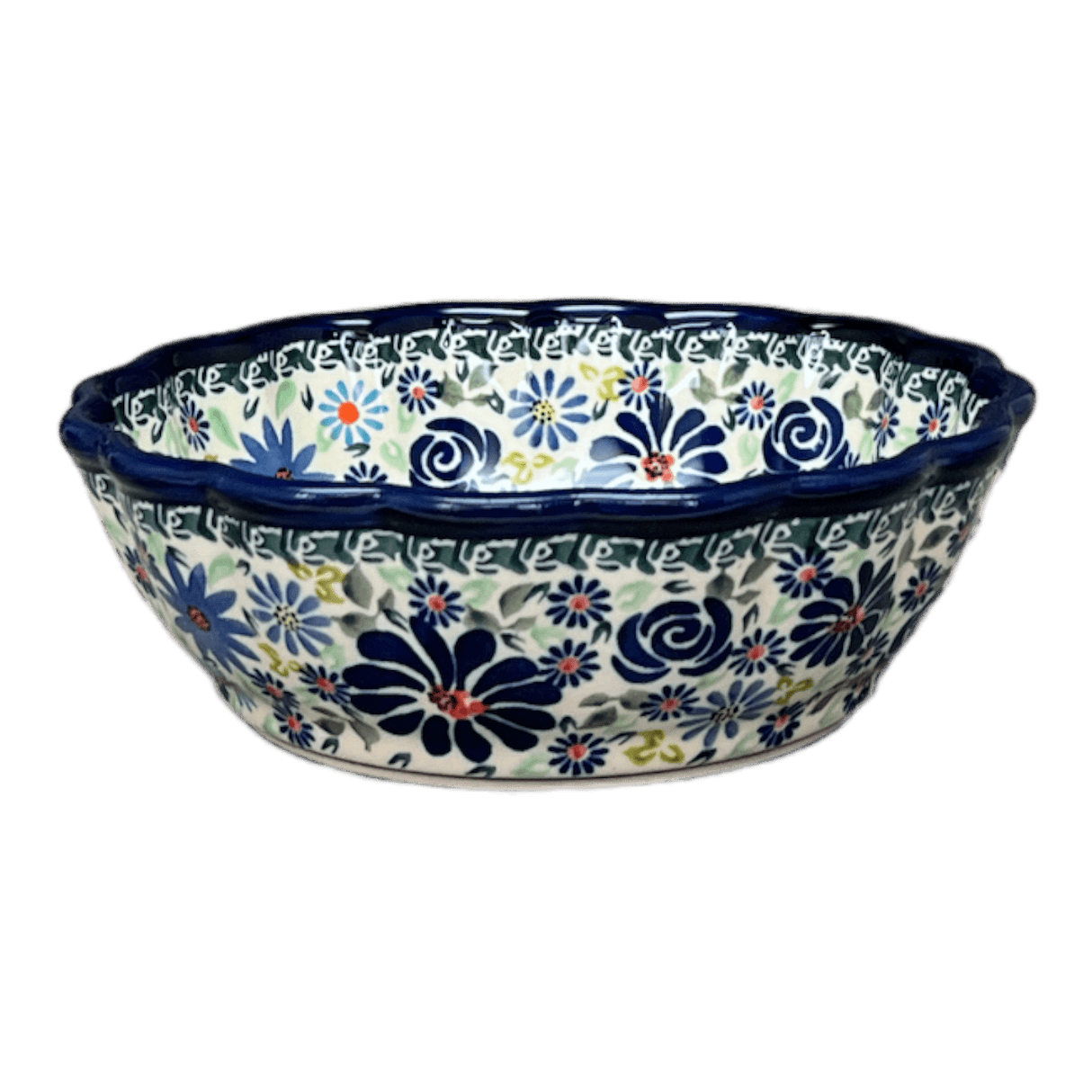 Bowl, Round, Scalloped, 7" in "Floral Explosion" by Zaklady | Y1892A-DU126