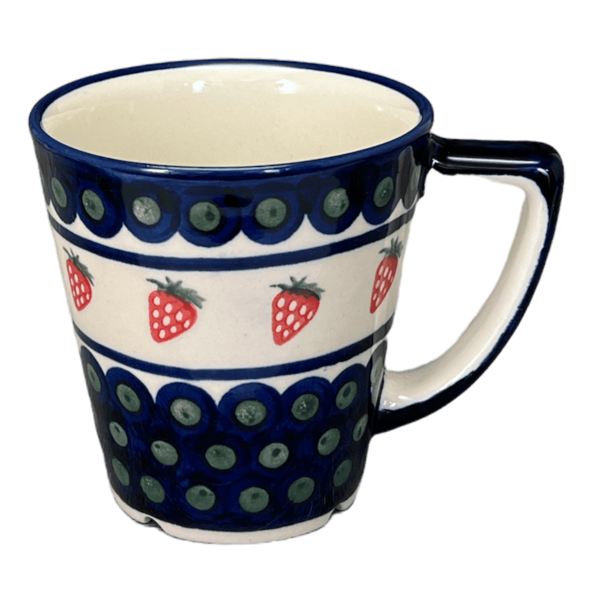 Mug, Tulip, 14 oz in "Strawberry Dot" by Zaklady | Y1920-A310A