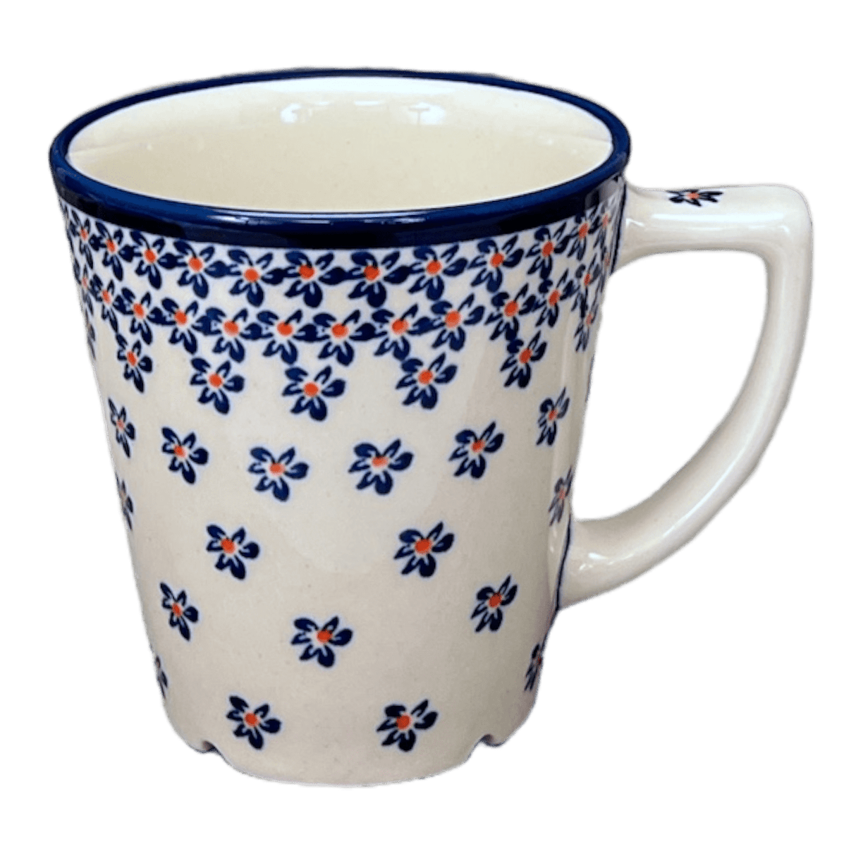 Mug, Tulip, 14 oz in "Falling Blue Daisies" by Zaklady | Y1920-A882A