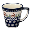 Polish Pottery 14 oz. Tulip Mug (Evergreen Moose) | Y1920-A992A at PolishPotteryOutlet.com