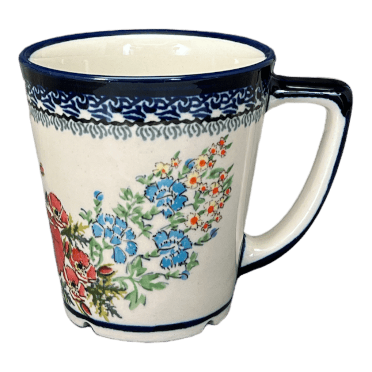 Mug, Tulip, 14 oz in "Floral Crescent" by Zaklady | Y1920-ART237