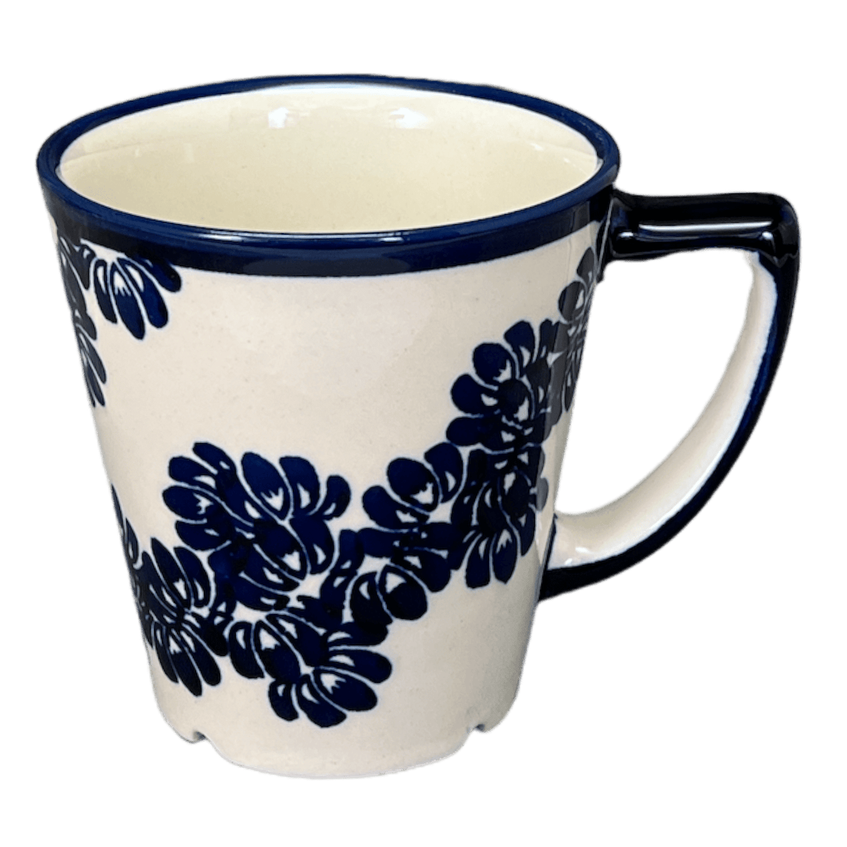 Mug, Tulip, 14 oz in "Blue Floral Vines" by Zaklady | Y1920-D1210A