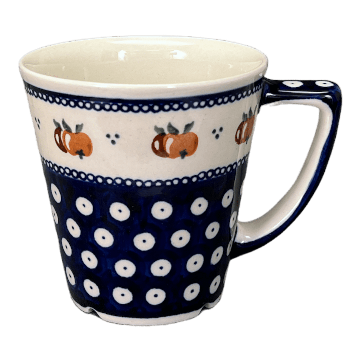 Mug, Tulip, 14 oz in "Persimmon Dot" by Zaklady | Y1920-D479